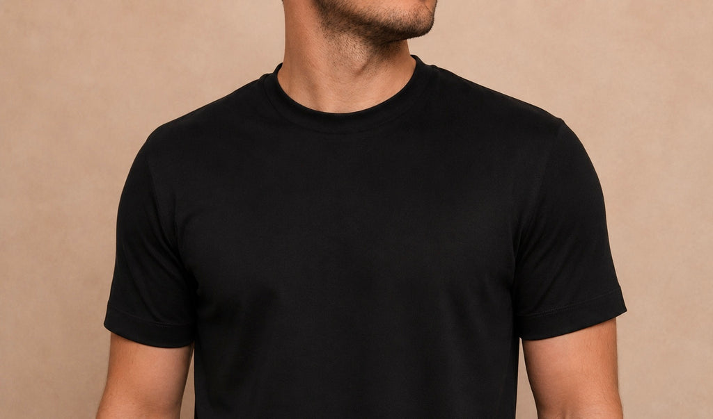 Luxe Double Mercerised T-Shirt - Black