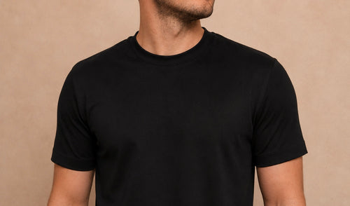 Luxe Double Mercerised T-Shirt - Black