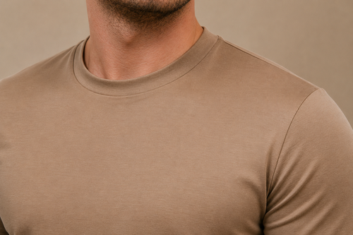 Luxe Double Mercerised T-Shirt - Taupe