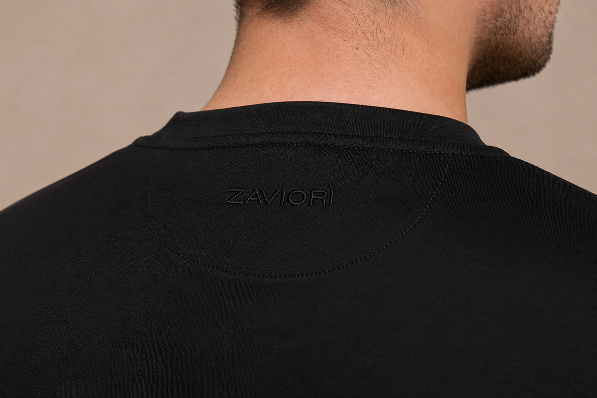 Luxe Double Mercerised T-Shirt - Black