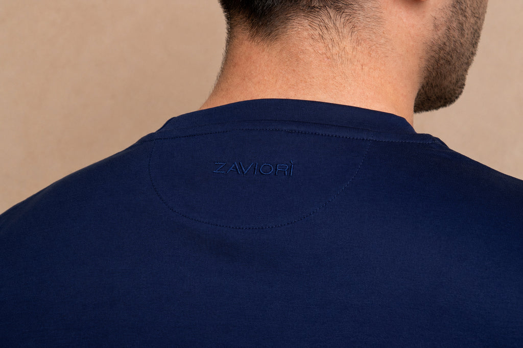 Luxe Double Mercerised T-Shirt - Navy
