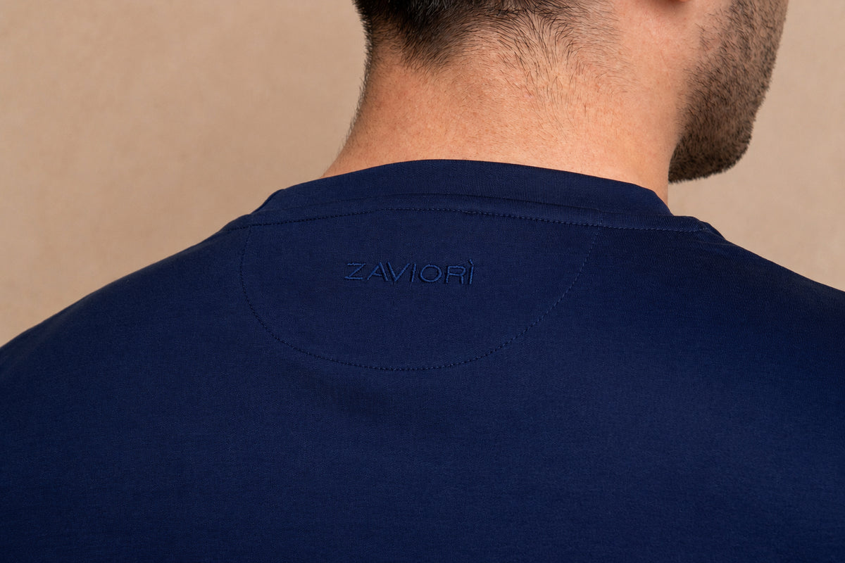 Luxe Double Mercerised T-Shirt - Navy