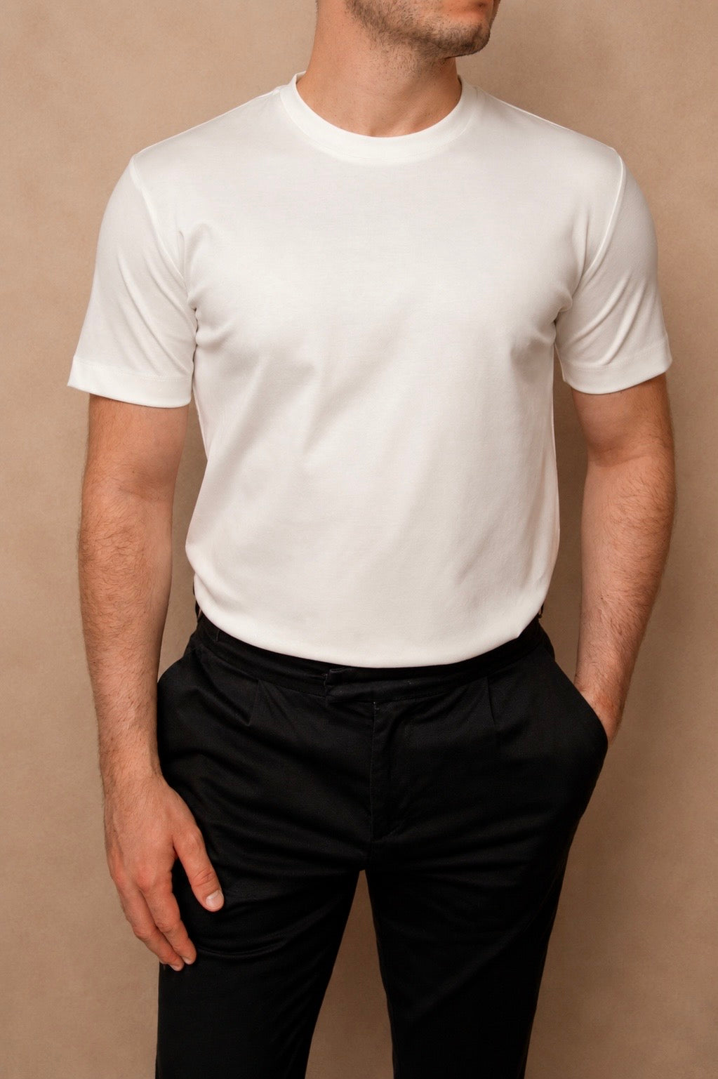 Luxe Double Mercerised T-Shirt - White