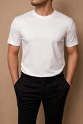 Luxe Double Mercerised T-Shirt - White