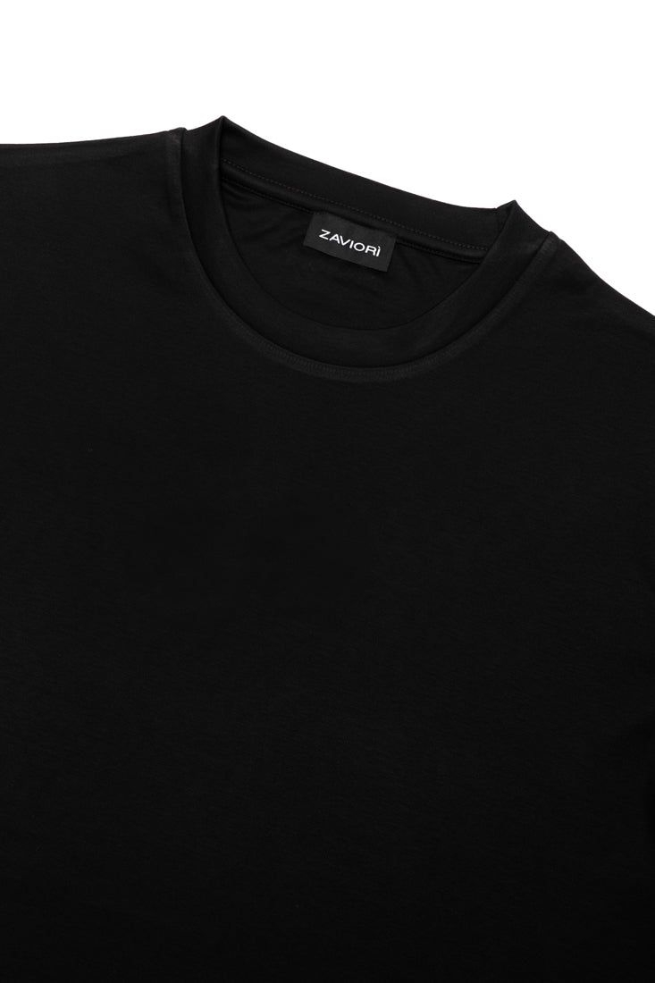 Luxe Double Mercerised T-Shirt - Black